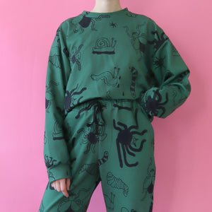 Forest Green Bug Sweatshirt