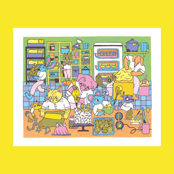 Busy Bakery Digital Print (40X50)