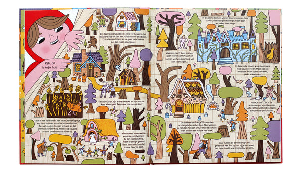 Roodkapje, waar gaan we heen? Dutch language search-and-find fairytale book!