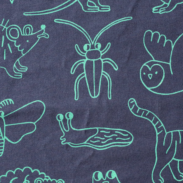 Hand Printed Night Creatures Tee