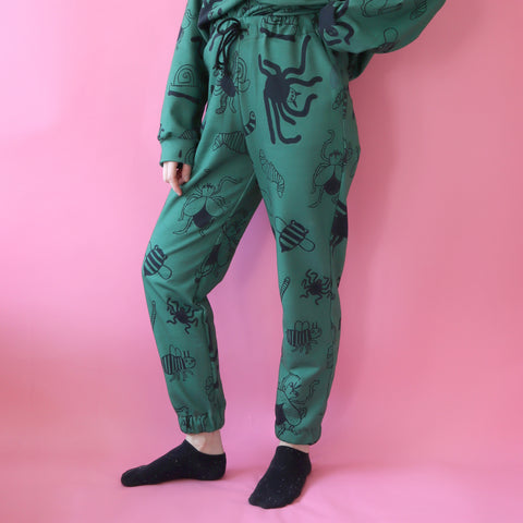 Forest Green Bug Sweatpants