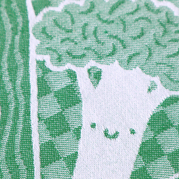 Fresh Greens Tea Towel backside detail broccoli by Eva Stalinski 2022