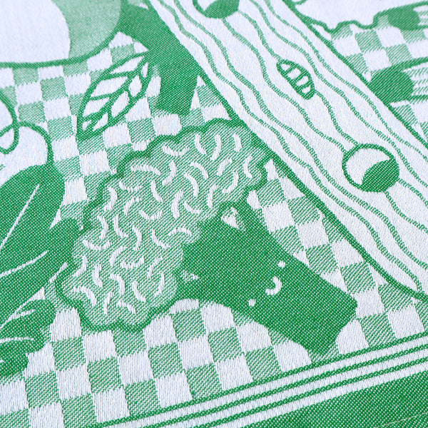 Fresh Greens Tea Towel detail Broccoli by Eva Stalinski 2022