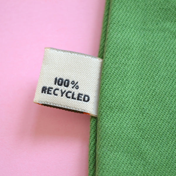 Hand Printed APPLE Tote Bag (100% Recycled Materials)